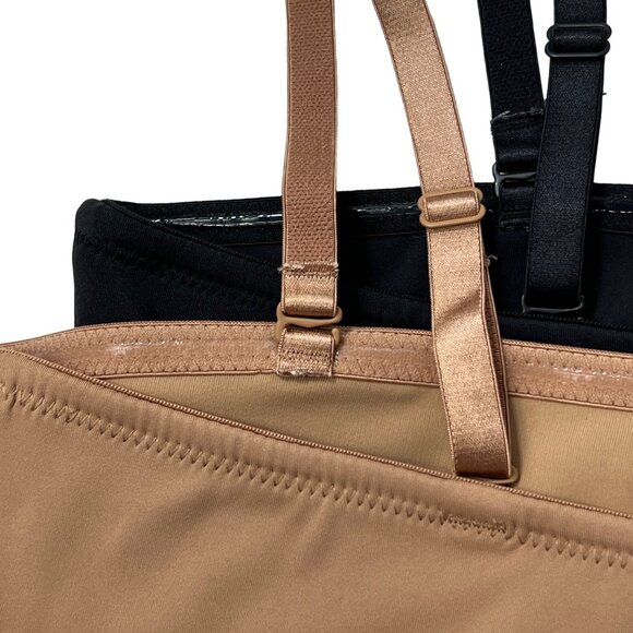 SKIMS Shaping Swim Bandeau Top Lot 2 Onyx Sienna Womens 3X - Picture 9 of 14